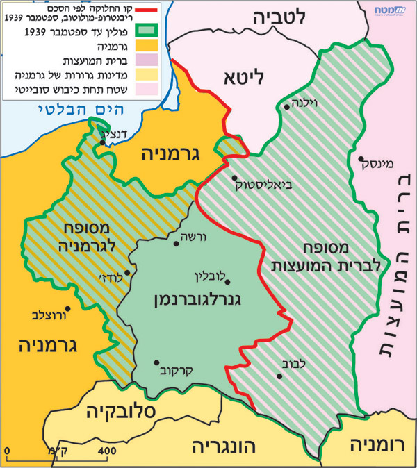 חלוקת שטחים על פי הסכם ריבנטרופ-מולוטוב